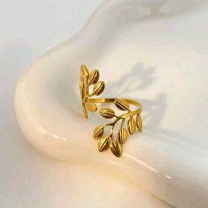 Gold Leaf Branch Ring (anti Tarnish)
