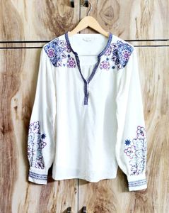Cotton Embroidery Work Top Size-42