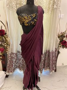 Elegant Maroon Saree