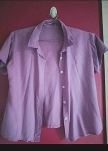 Lavendar Crop Shirt
