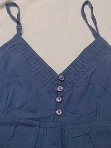 Blue Ruffle Dress American Brand