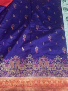 Elegant Purple Banarasi Silk Saree