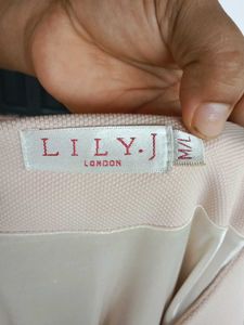 Pale Pink Dress with Pearl Detail