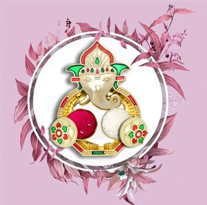 Decorative Pooja Thali Set Pack Of 2