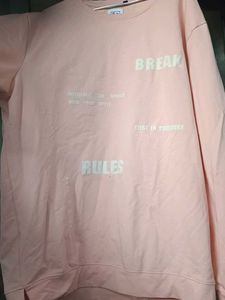 Pink Graphic Print Sweatshirt