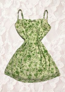 Green Floral Mini Dress