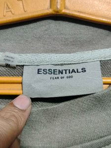 Essentials fear of God Olive Green Sweatshirt