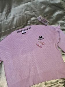 Minnie Mouse Lavender Knit Top