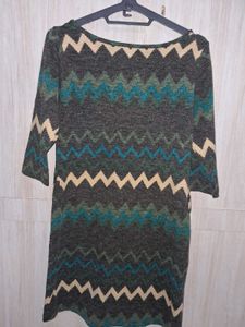 Chevron Knit Mini Dress