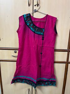 Pink A Line Kurti