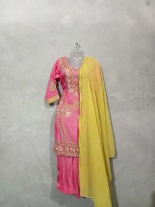 Pink &amp; Yellow Salwar Suit