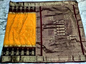 Yellow Color Colour Wedding Banarasi Silk sare