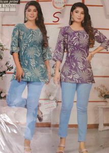Floral Print short kurti for girls