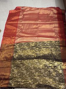 Golden Saree With Blouse