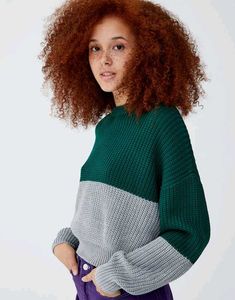Pull&amp;Bear Color-blocked Jumper