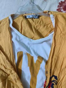 Shrug Type Kurti With Embroidery...