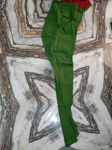 Red &amp; Green Embroidered Kurta