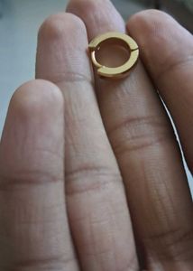 Mens Hoop Earring Gold Plated