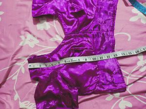 36 Size Shinning Dual Tone Purple Blouse