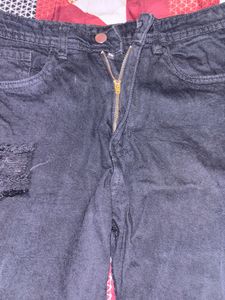Ripped Wide Leg Jeans