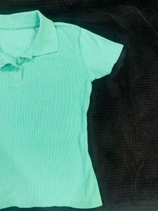 Pastel Green Linen T-Shirt – Regular Fit