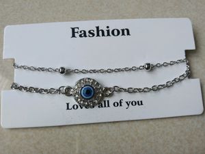 Double Chain Evil Eye Bracelet