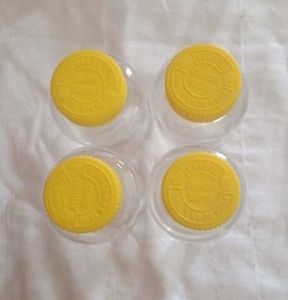 Clear Plastic Storage Bottles with Yellow Cap