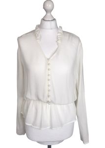 Marks & Spnecer Chiffon Cream Blouse Top