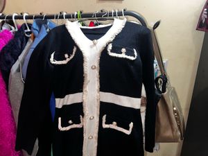 Elegant Black &amp; White Coat