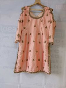 Party Wear Heavy Kurti (4 Inch Margin)