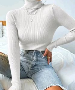 Full Sleeves Highneck Ribbed Bodyfit