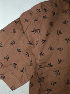 Brown Classic Shirt For Men(Half Hands)