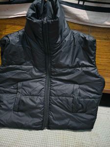 Sleeveless Black Padded Vest