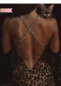Chain Open Back Dress