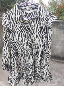 Chic Zebra Print Mini Dress(Unused)