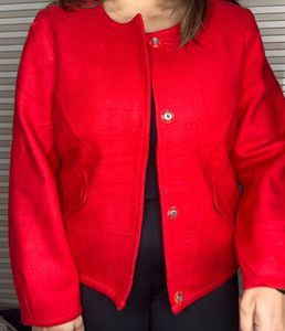 Red Cropped Jacket