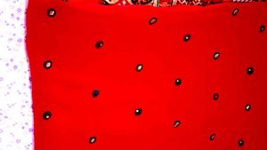 Handwork Chikenkari Red Embroidered Kurta