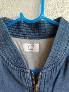 Denim Bomber Jacket - Classic Style