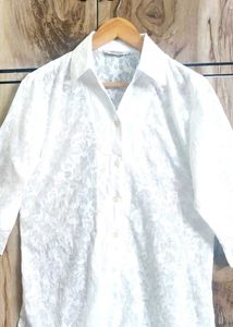 White Designer Shirt Size-38