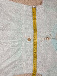 Cute Blue Embroidered kurti