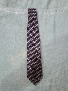 Blue and Gold Striped Tie