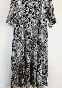 Very Beautiful Black And White Combination Dress