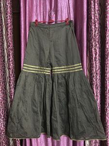 Brown &amp; Gold Sharara Suit