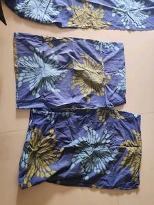 Blue King Size Bedsheet With Pillow Covers