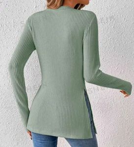 Ribbed Knit Long Sleeve Top