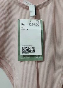 H&amp;M New Pink Ribbed Bodysuit