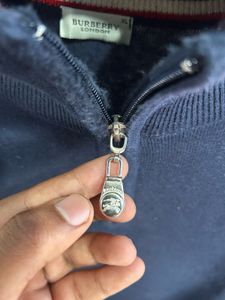 Burberry Quarter Zip Sweater