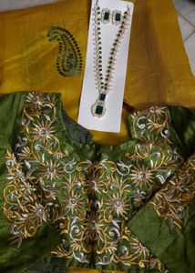 Fancy Georgette Saree with designer Blouse