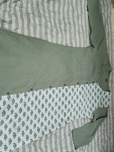 Elegant Green &amp; Paisley Kurta