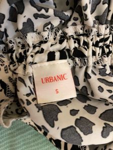 Printed A-Line Flounce Hem Mini Skirt